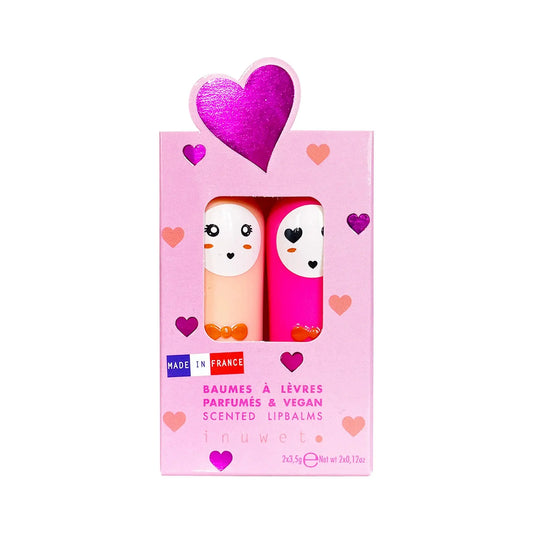 Inuwet Lipbalm Duo Vanille-Kokos & Kirsche – Vegan Mokkini Kindermode Lippenbalsam