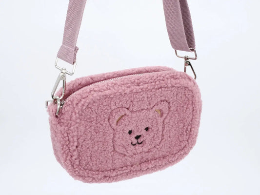 KisMe Tasche Baguette Plüsch Bär – brombeer Mokkini Kindermode Accessoires