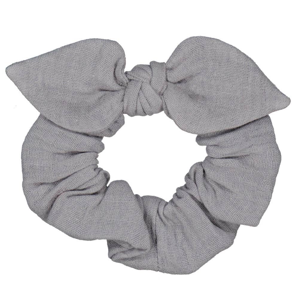 Luciole et Petit Pois Haargummi – Graue Doppelgaze Mokkini Kindermode Haargummis