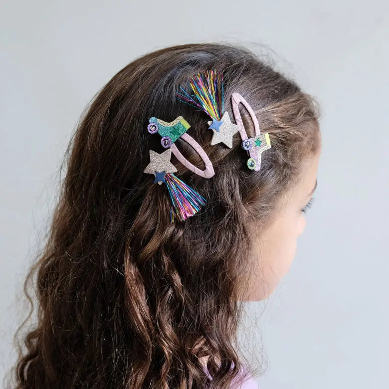 Mimi & Lula Rollschuh & Glitzerstern Haarclips Mokkini Kindermode Haarclips
