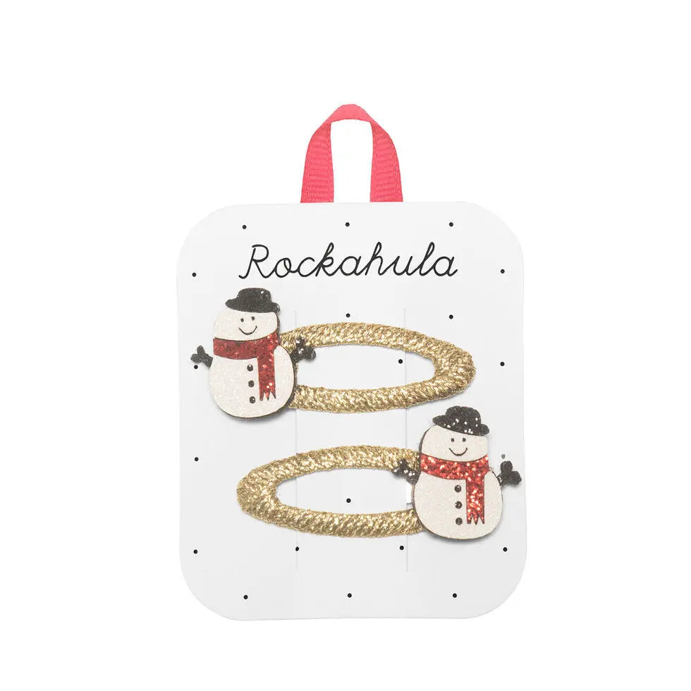 Rockahula Kids Schneemann-Haarspangen-Set – Winterliches Accessoire