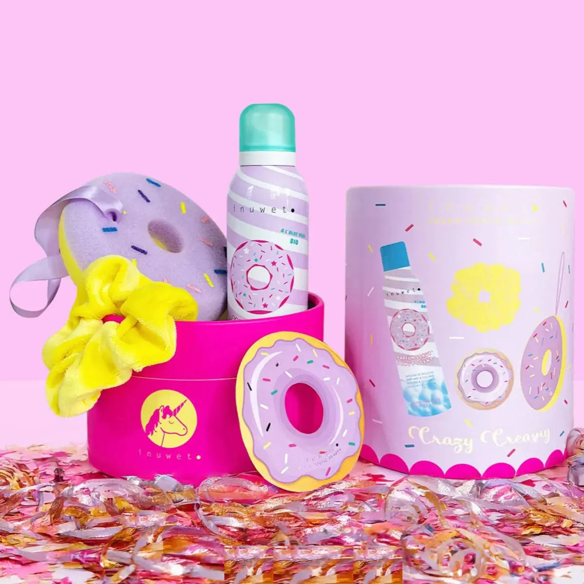 inuwet Bad & Dusche Geschenkset CRAZY CREAMY Donut Mokkini Kindermode Geschenkset