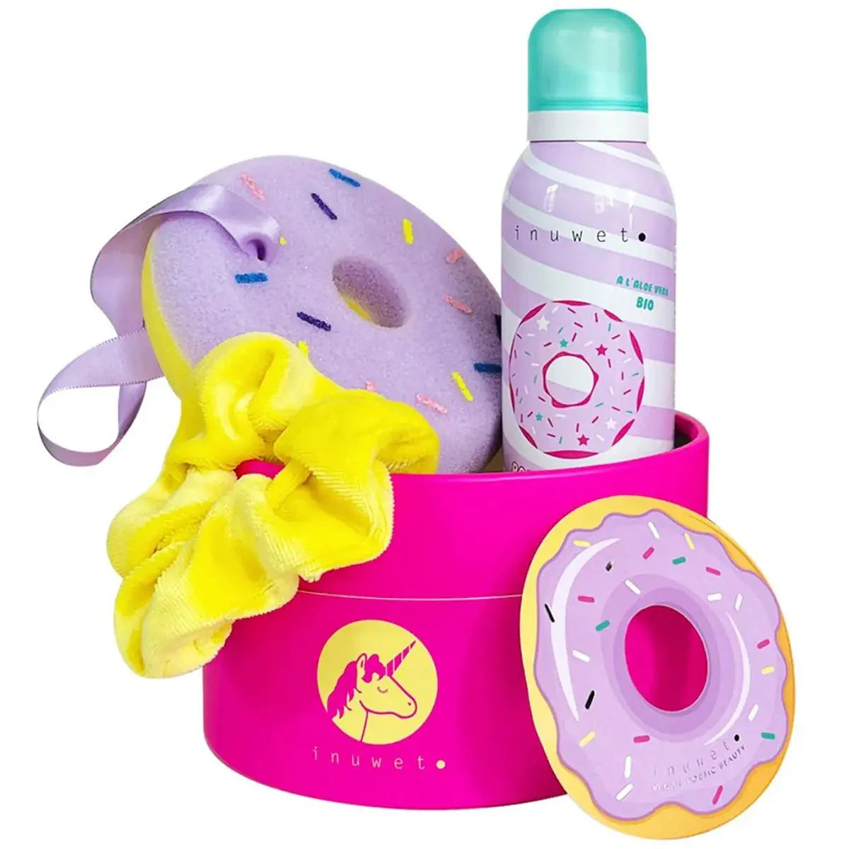 inuwet Bad & Dusche Geschenkset CRAZY CREAMY Donut Mokkini Kindermode Geschenkset