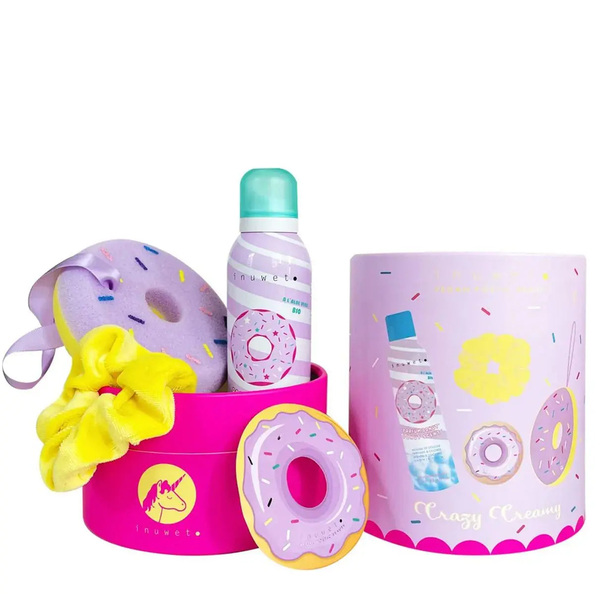 inuwet Bad & Dusche Geschenkset CRAZY CREAMY Donut Mokkini Kindermode Geschenkset
