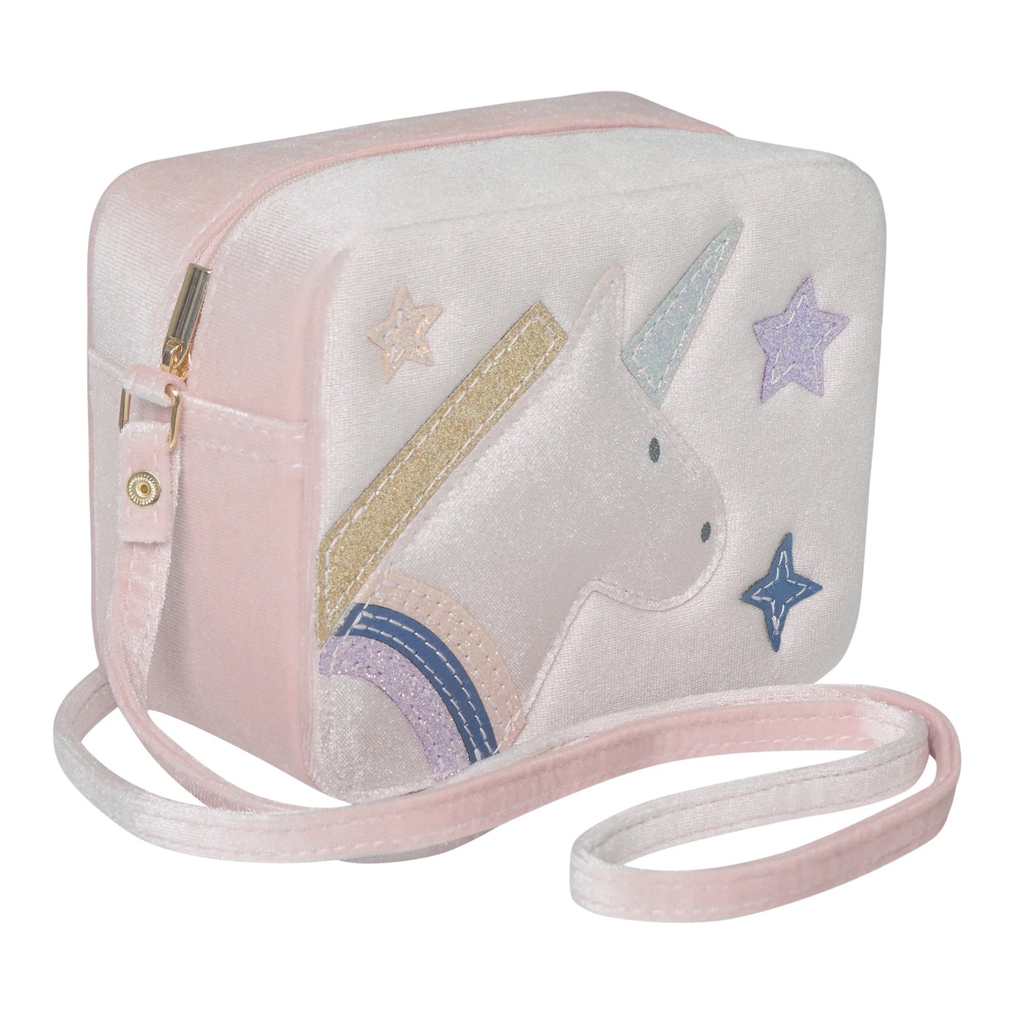 Mimi & Lula Einhorn-Tasche – rosa Glitzer-Velours