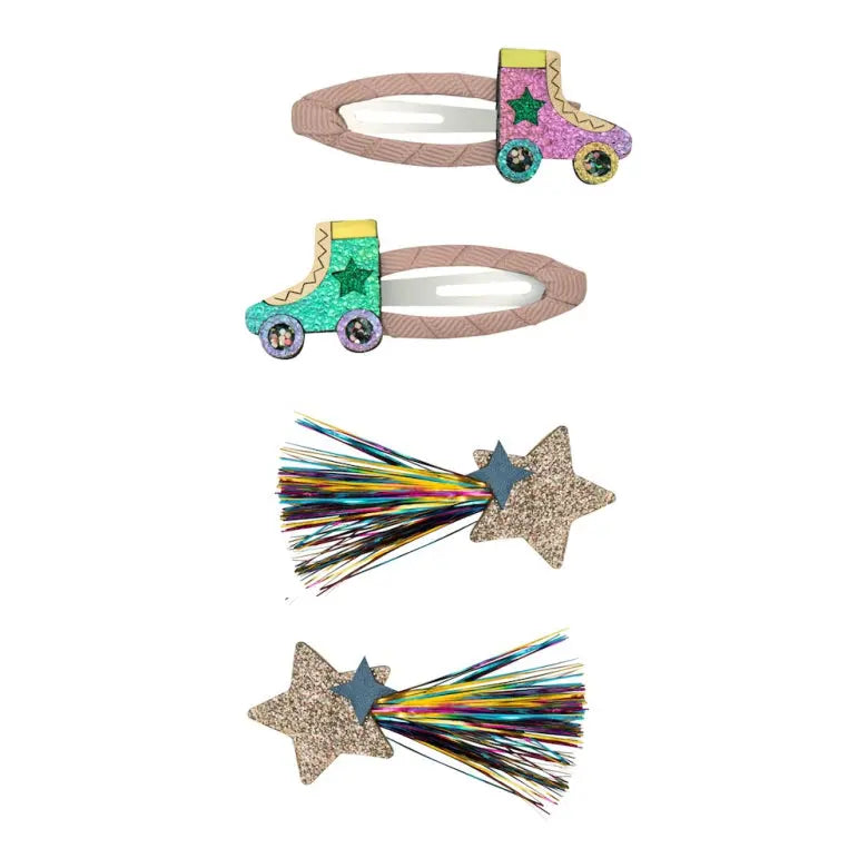 Mimi & Lula Rollschuh & Glitzerstern Haarclips Mokkini Kindermode Haarclips